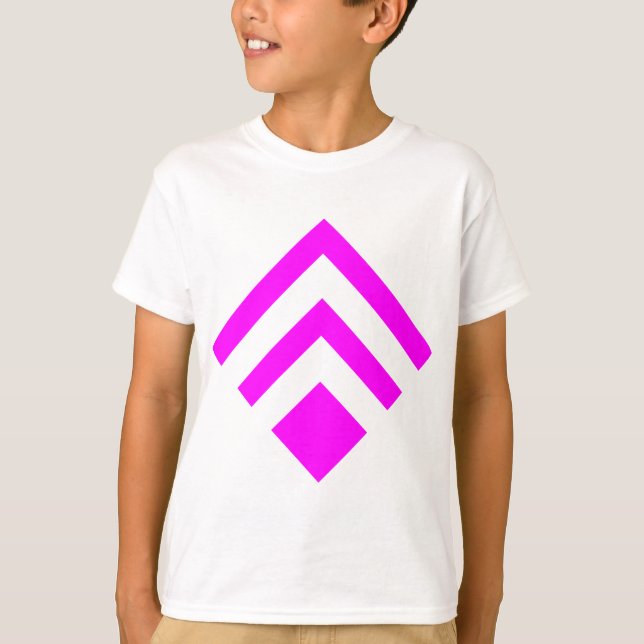 T-shirt Flèche géométrique 02 - Magenta (Devant)