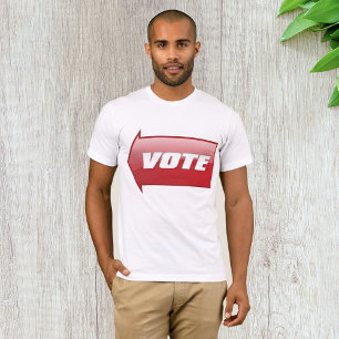 T-shirt Flèche rouge en gras Signer campagne électorale Vo