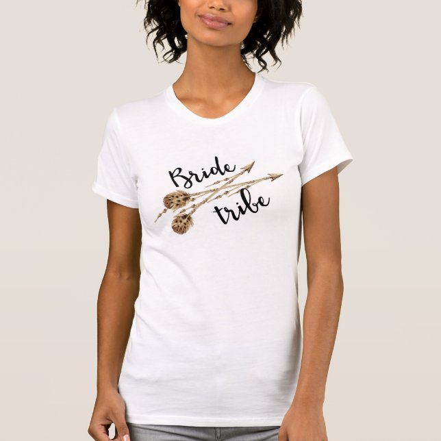 T-shirt Flèches Boho de la tribu des mariées (Devant)