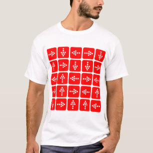 T-shirt Flèches de style LED - Rouge
