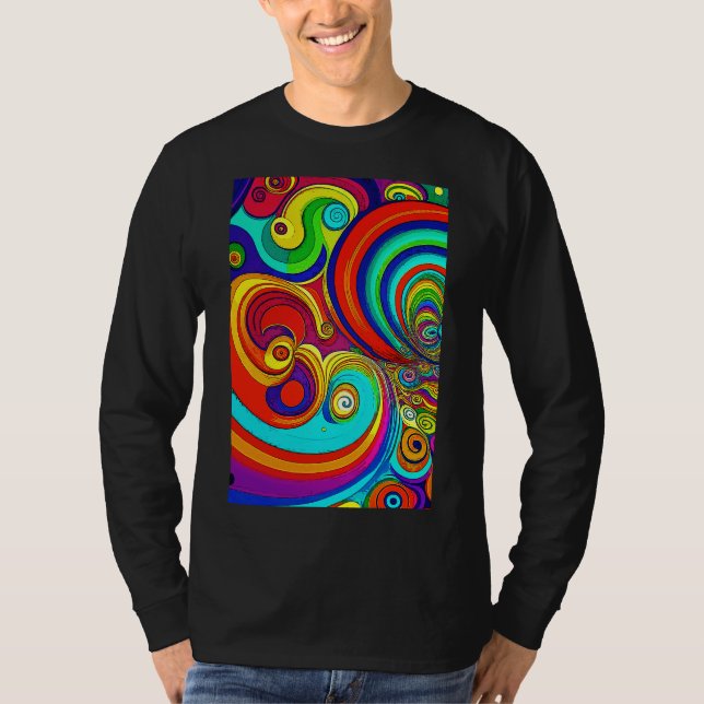 T-shirt Flèches Super colorées arc-en-ciel (Devant)