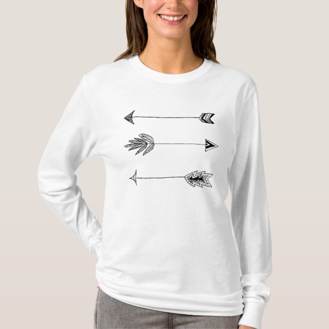 T-shirt Flèches tribales noires (Devant)
