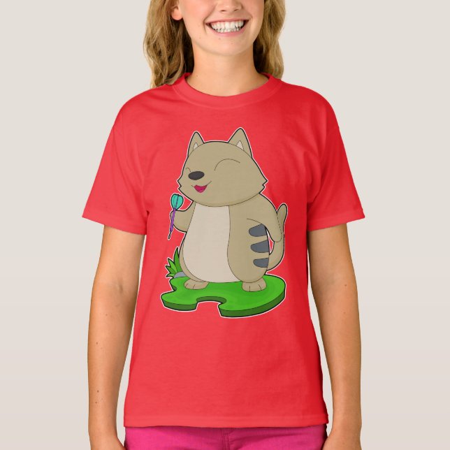 T-shirt fléchettes de chat (Devant)