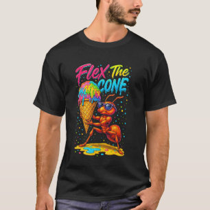 T-shirt Fléchir le cône drôle de glace Watercolor pour l'é