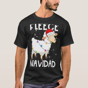 T-shirt Fleece Navidad Feliz Moutons Lumières Noël Pajam