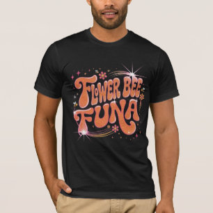 T-shirt Fleur Abeille Funa Rétro Groovy Art Années 70 Psyc