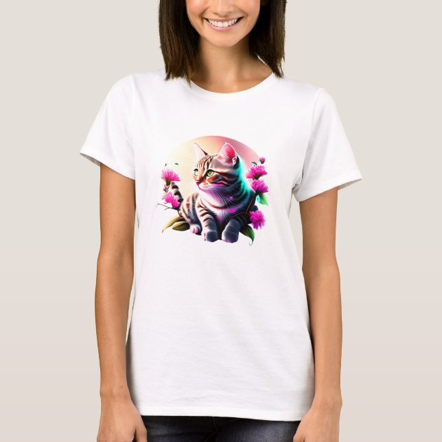 T-shirt Fleur acrylique (Devant)