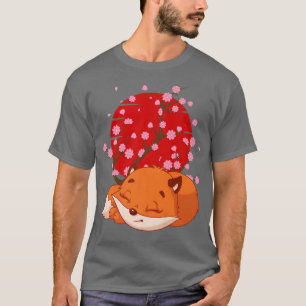 T-shirt Fleur amusante du renard japonais Sakura Ka