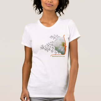 T-shirt fleur avec des gouttes de rosée