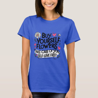 T-shirt Fleur avec l'amour personnel Tee femmes