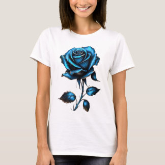 T-shirt fleur bleue