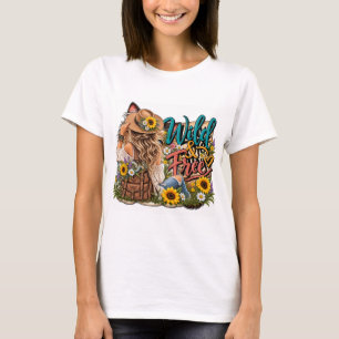 T-shirt Fleur bohème sauvage et libre