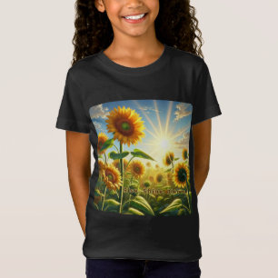 T-Shirt Fleur brillante montante - Inspiration tournesol