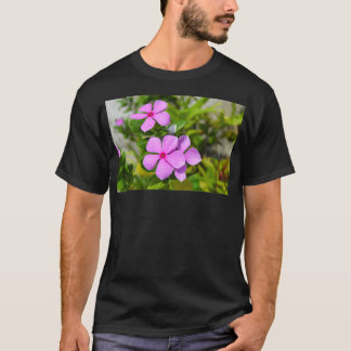 T-shirt Fleur climatique tropicale avec feuilles verts pou