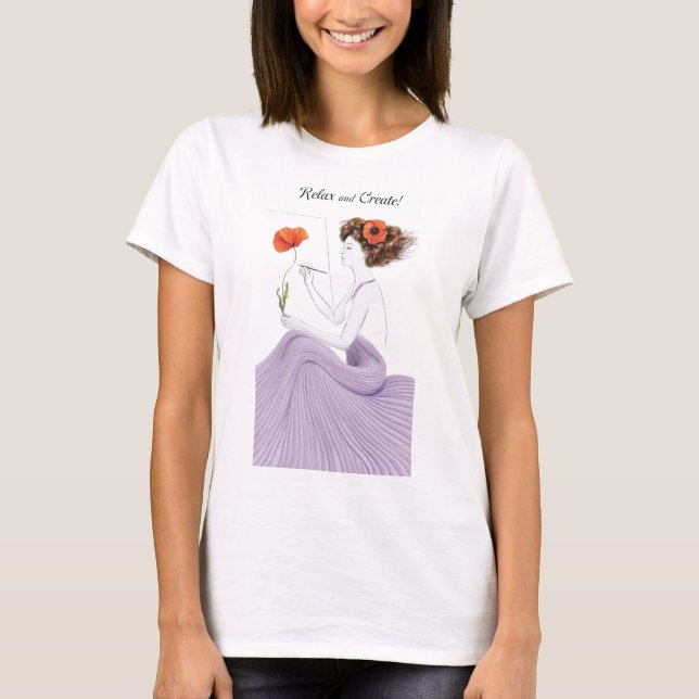 T-shirt Fleur Créative : Que Son Imagination S'Épanouisse (Devant)