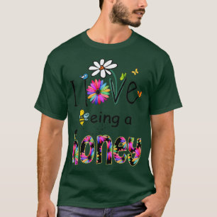 T-shirt Fleur Daisy Fleur Daisy amour être Honey t love ar