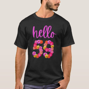 T-shirt Fleur d'anniversaire 59 ans Bonjour 59 C'est My 59