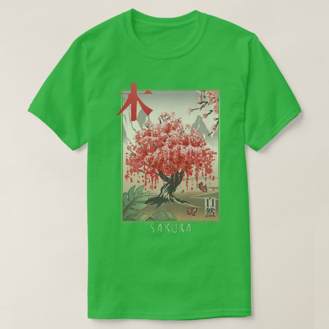 T-shirt Fleur d'arbre Sakura de fleurs de cerisier japonai (Design devant)