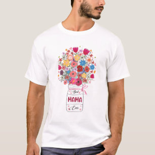 T-shirt Fleur d'art de la meilleure maman grand-mère