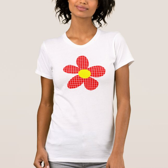 T-shirt Fleur d'art pop - Customisé (Devant)