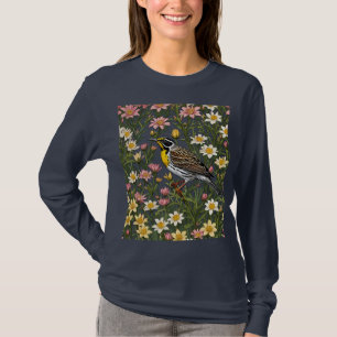 T-shirt Fleur De Bitterroot De L'Ouest De Meadowlark