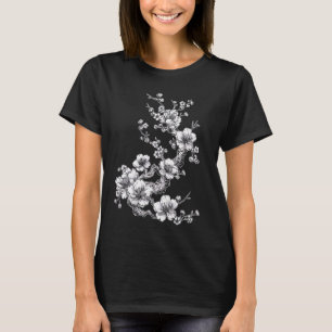 T-shirt Fleur de cerisier Botanique Japonaise Sketc