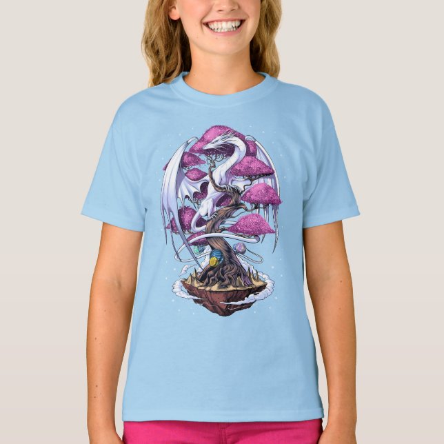 T-shirt Fleur de cerisier dragon (Devant)