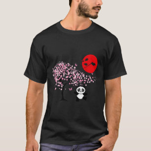 T-shirt Fleur de cerisier du Sakura japonais et panda