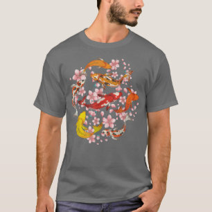 T-shirt Fleur de cerisier japonaise Taisho Sanke Koi Sakur