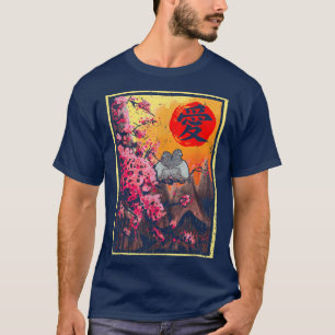 T-shirt Fleur de cerisier Sakura Japonais Tokyo Soleil Pig