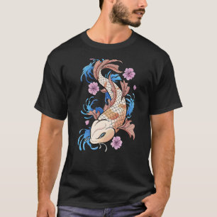 T-shirt Fleur de cerisier vintage I Poisson japonais I Koi