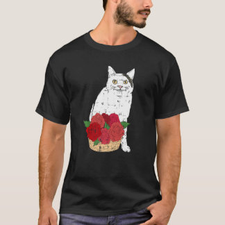 T-shirt Fleur de chat Saint-Valentin Mignon Chat Chaton Am