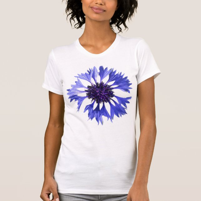 T-shirt Fleur de corail bleu (Devant)
