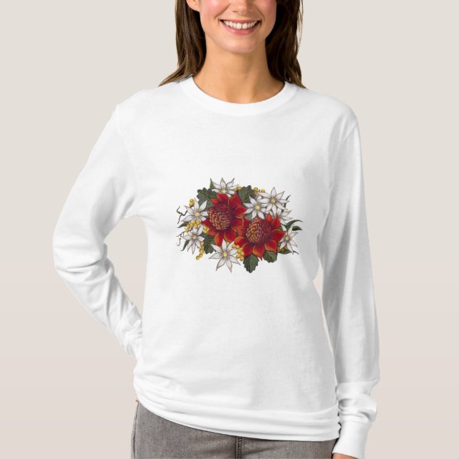 T-shirt Fleur de flanelle de Warratha (Devant)