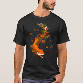 T-shirt Fleur de Fox d'aquarelle d'animal d'esprit de la