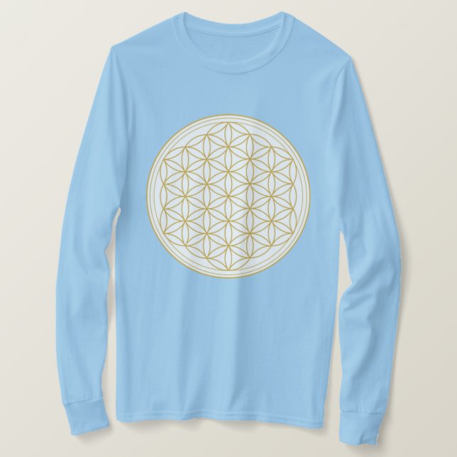T-shirt Fleur de la vie Géométrie sacrée Chemise femme (Design devant)