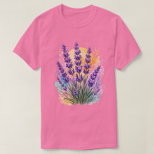 T-Shirt Fleur de Lavande Aquarelle