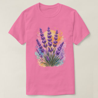 T-Shirt Fleur de Lavande Aquarelle