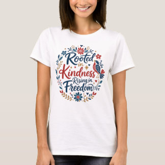 T-shirt Fleur de liberté et de bonté inspirante