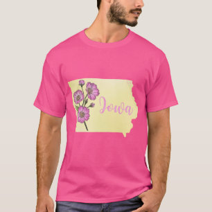 T-shirt Fleur de l'Iowa Fleurs sauvages Roses géantes