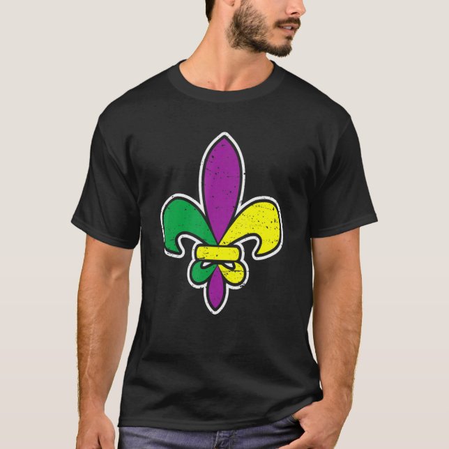 T-shirt Fleur De Lis Mardi Gras Carnival  New Orleans (Devant)