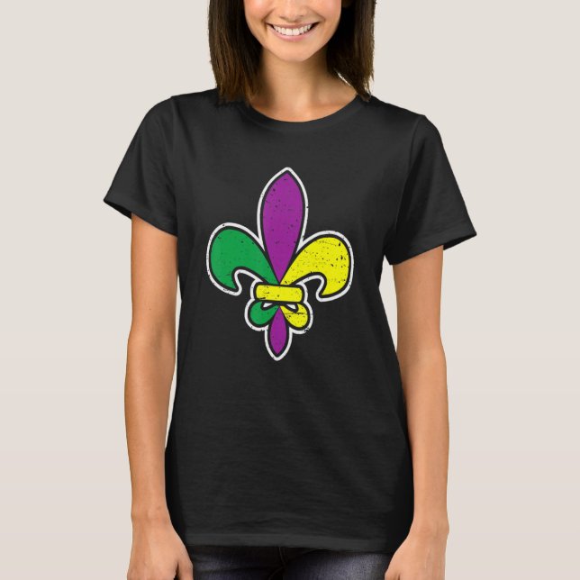 T-shirt Fleur De Lis Mardi Gras Carnival  New Orleans (Devant)