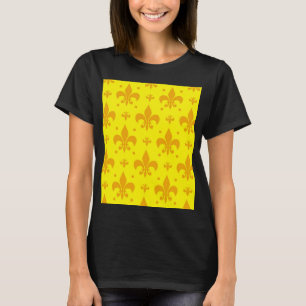 T-shirt Fleur de lis Motif jaune