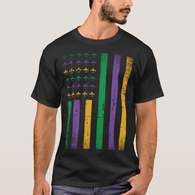T-shirt Fleur De Lis Symbol Tuesday Mardi Gras Celebration (Devant)