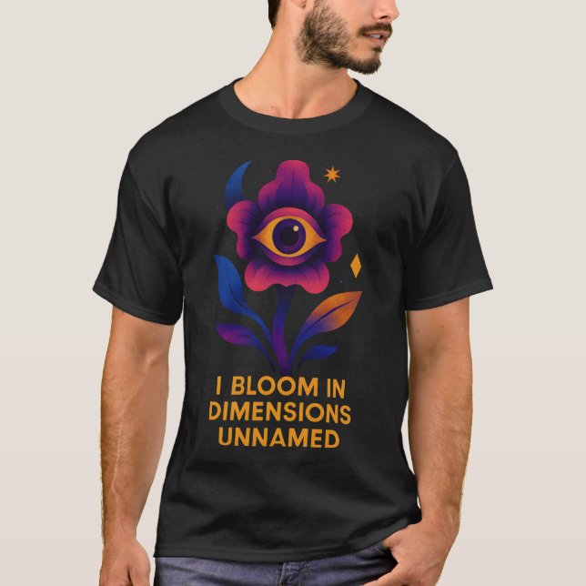 T-shirt Fleur de l'Œil Cosmique Art Visionnaire (Devant)