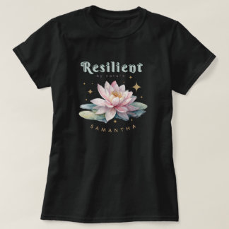 T-shirt fleur de lotus aquarelle personnalisée motivationn
