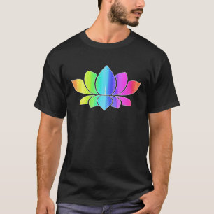 T-shirt Fleur de Lotus Arc-en-ciel Yoga Namaste Méditation