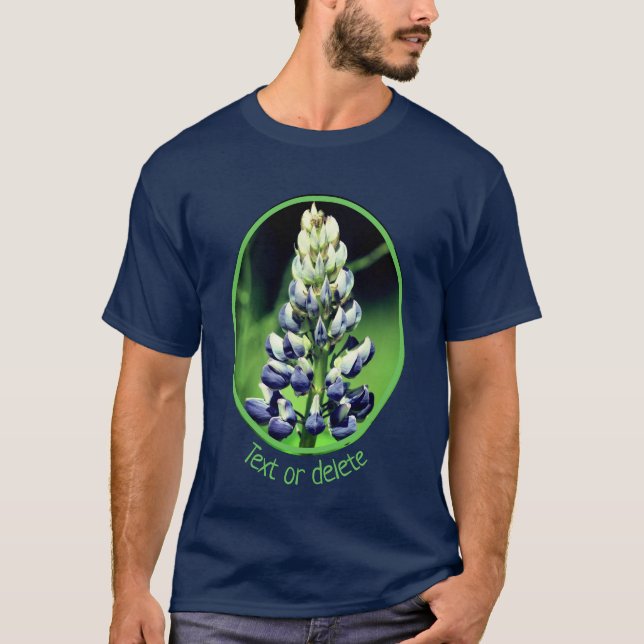 T-shirt Fleur de lupin sauvage violet personnalisée (Devant)