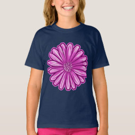 T-shirt Fleur de marguerite africaine, Illustration réalis
