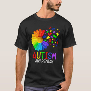 T-shirt Fleur de marguerite de sensibilisation à l'autisme